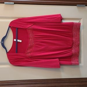 Women's size L L.A. Blues red dress shirt